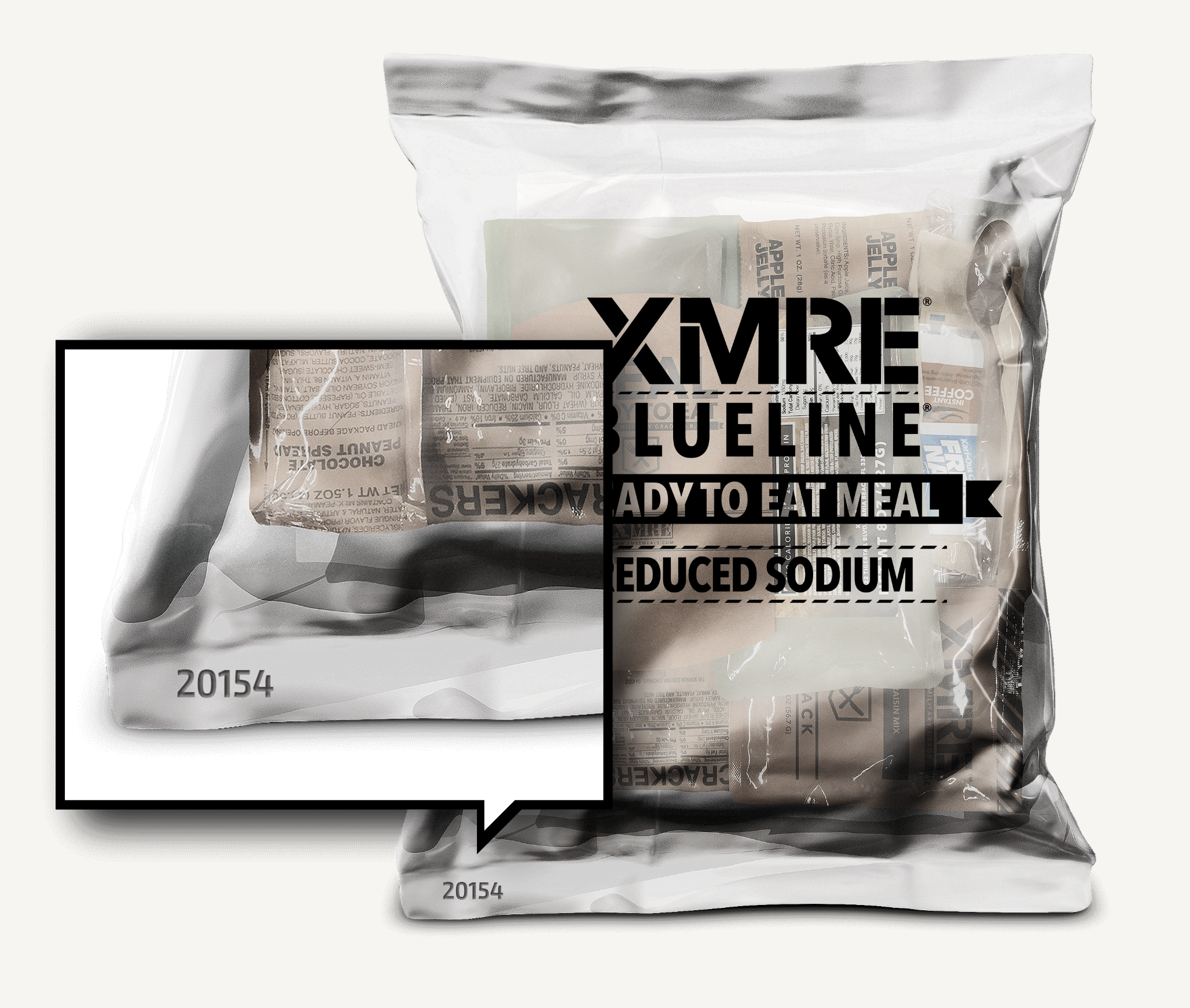 XMRE BLUELINE® - REDUCED SODIUM CASE OF 15 FRH